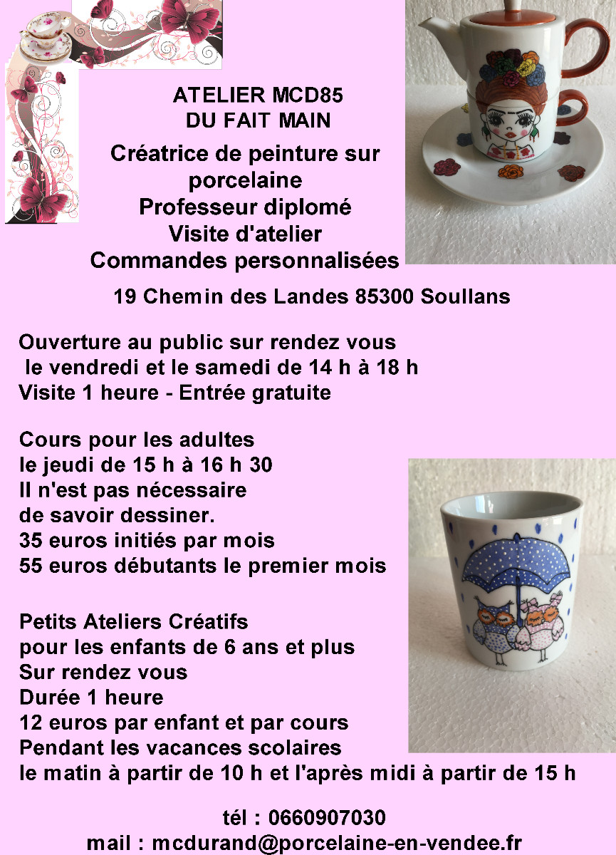 VISITE D'ATELIER CHEZ UNE CRÉATRICE À SOULLANS (85300) sur le site d’ARTactif