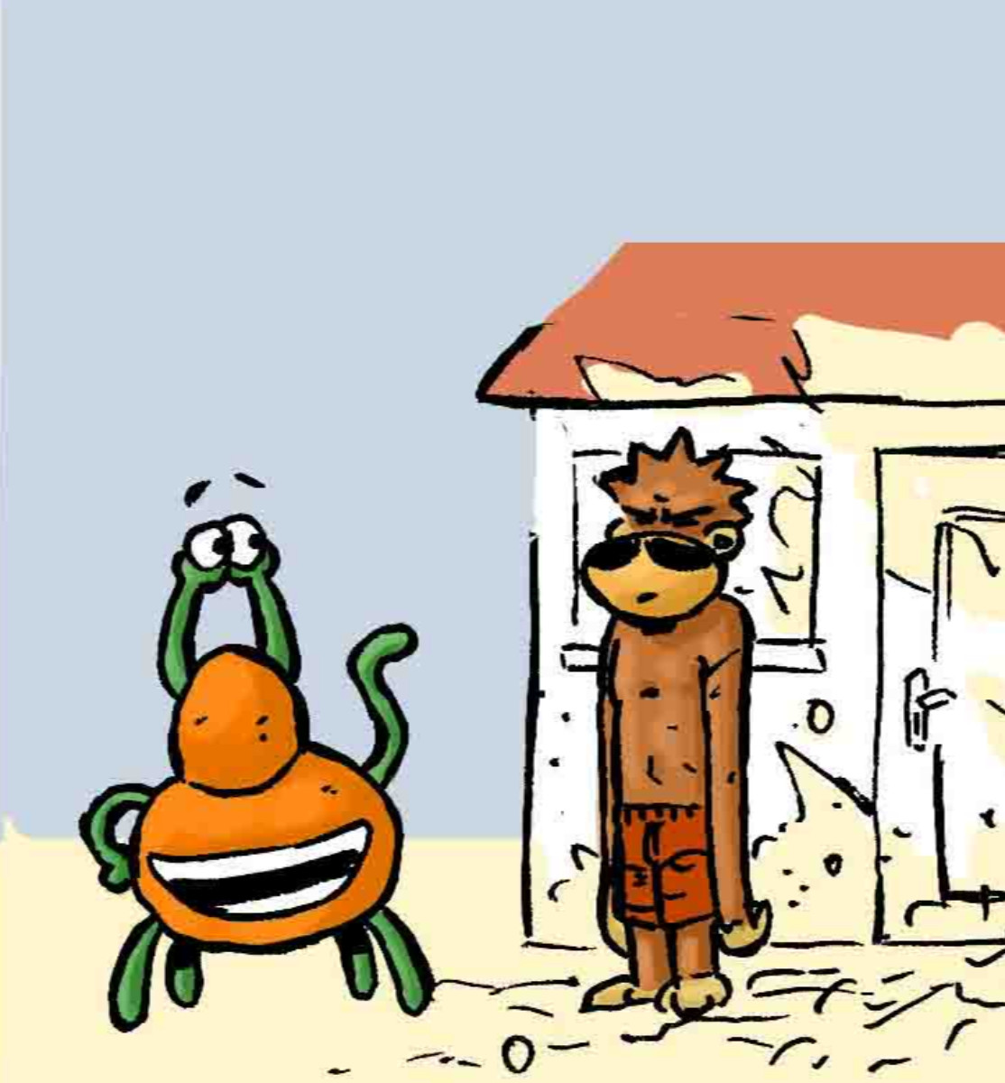 La scène 4 du webtoon "les tribulations..." sur le site d’ARTactif