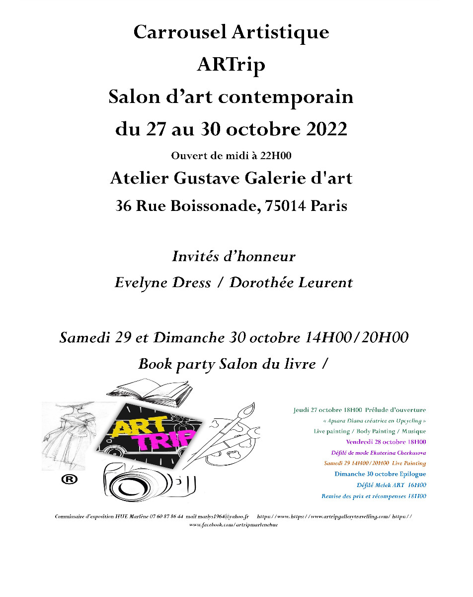 Book party Salon du livre au sein du Carrousel Artistique ARTrip  Salon d’art contemporain sur le site d’ARTactif