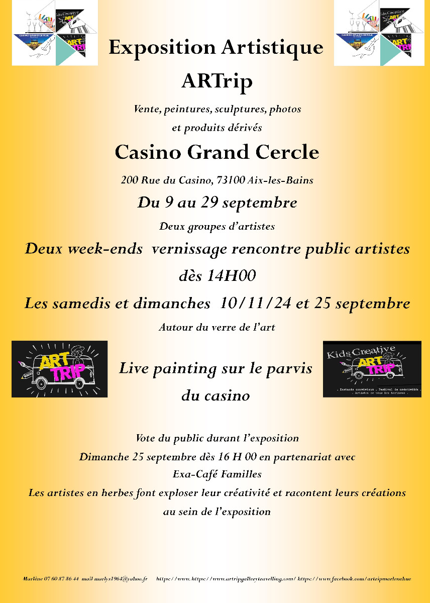 Exposition Peinture Sculpture  Casino Grand Cercle sur le site d’ARTactif