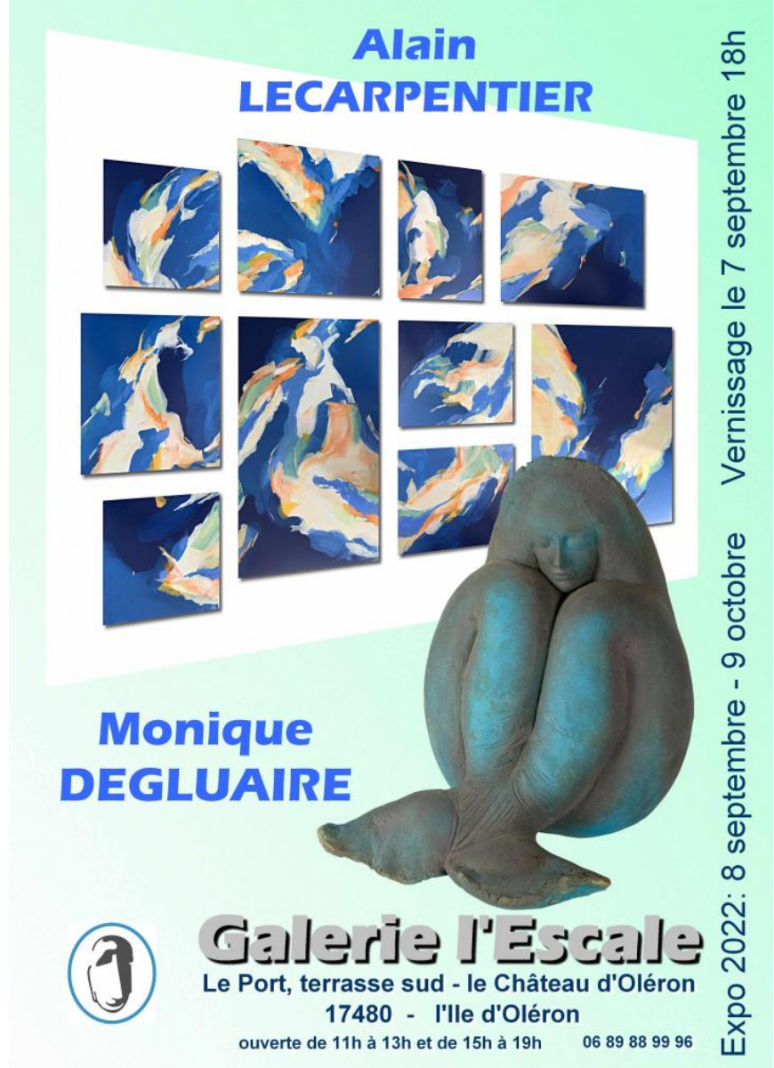 Alain Lecarpentier et Monique Dégluaire à la Galerie l'Escale sur le site d’ARTactif