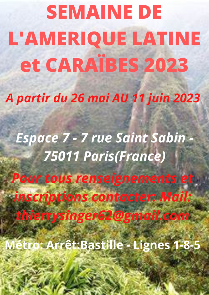 SEMAINE DE L'AMERIQUE LATINE ET CARAÏBES sur le site d’ARTactif