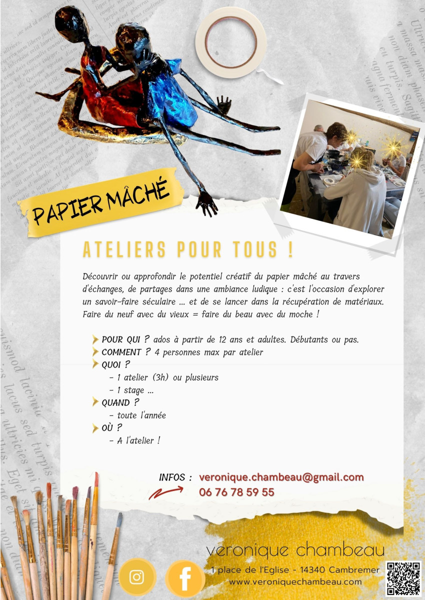 Ateliers de papier mâché sur le site d’ARTactif