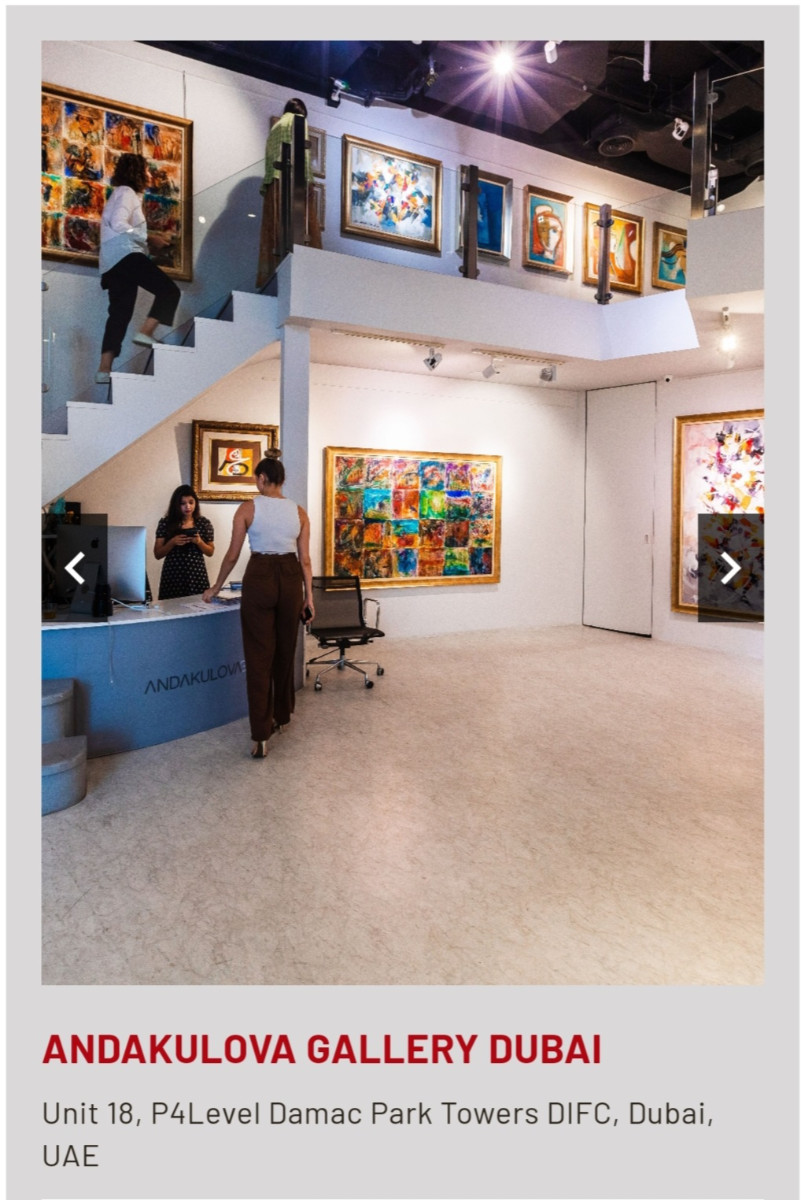 "ANDAKULOVA GALLERY " sur le site d’ARTactif