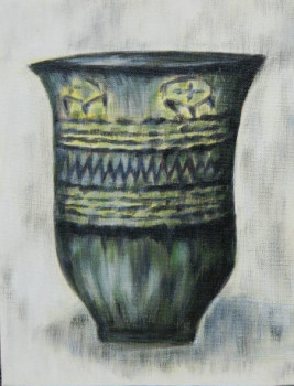 Œuvre contemporaine nommée « le vase ancien », Réalisée par BOGDAN'OFF
