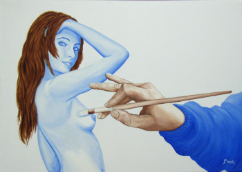 Œuvre contemporaine nommée « Coup de pinceau », Réalisée par PHILIPPE PIANA