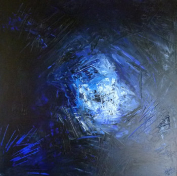 Œuvre contemporaine nommée « Abysse », Réalisée par ARTISTE PEINTRE ABSTRAIT EVA LEA ELODIE ZANCHI