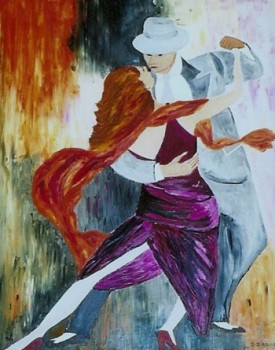 Œuvre contemporaine nommée « Tango Passion », Réalisée par DOMINIQUE D'AGOSTINO