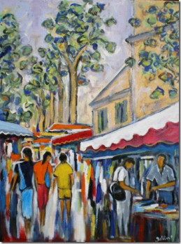 Œuvre contemporaine nommée « Marché d'Aix en Provence », Réalisée par FRANCIS JALIBERT