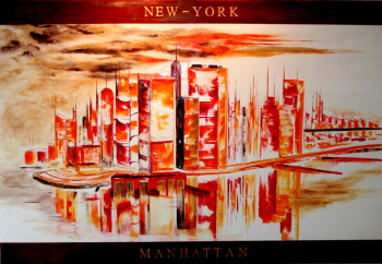 Œuvre contemporaine nommée « MANHATTAN I », Réalisée par ETIENNE FOURCY