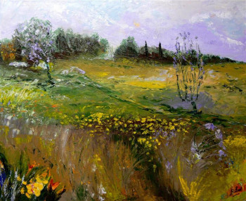 Œuvre contemporaine nommée « Paysage berrichon », Réalisée par RAOUL RIBOT