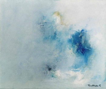 Œuvre contemporaine nommée « L'eau bleuit, le ciel se rétrécit », Réalisée par TCHARTILOGLOU FRANCOISE