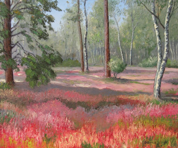 Œuvre contemporaine nommée « Sous-bois aux bruyères (VIII) », Réalisée par MARCEL DUMAS