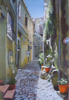 Œuvre contemporaine nommée « Attente (ruelle corse) », Réalisée par MARCEL DUMAS