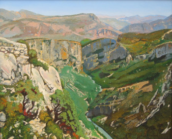 Œuvre contemporaine nommée « Lumière de Provence (II) (gorges) », Réalisée par MARCEL DUMAS