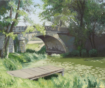 Œuvre contemporaine nommée « Le petit pont », Réalisée par MARCEL DUMAS