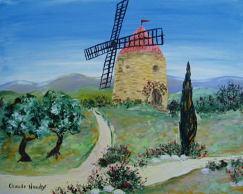 Œuvre contemporaine nommée « Moulin de provence », Réalisée par CLAUDE NAUDY