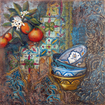 Œuvre contemporaine nommée « Fleurs d'oranger », Réalisée par ISABELLE CAMPAGNAC