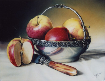 Œuvre contemporaine nommée « Coupe de Pomme Gala », Réalisée par CHRISTIAN LABELLE