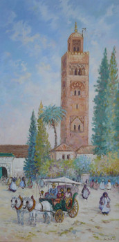 Œuvre contemporaine nommée « La Koutoubia "Marrakech" », Réalisée par JEAN-CLAUDE DUBOIL