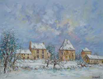 Œuvre contemporaine nommée « Paysage de neige », Réalisée par JEAN-CLAUDE DUBOIL