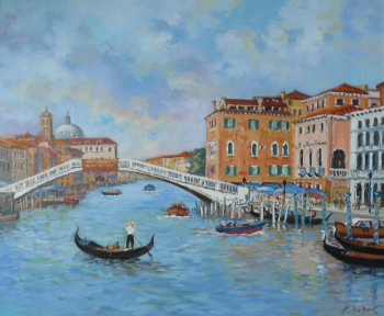 Œuvre contemporaine nommée « Venise », Réalisée par JEAN-CLAUDE DUBOIL