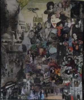 Œuvre contemporaine nommée « Montmartre 1 », Réalisée par NADINE SANTAMARIA