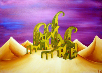 Œuvre contemporaine nommée « Le château vert. 2007 », Réalisée par EDOUARD LERUSTE