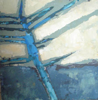 Œuvre contemporaine nommée « pin bleu », Réalisée par MARIE JOSéPHE DEVISMES