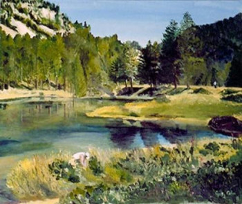 Œuvre contemporaine nommée « Le lac de Castérino », Réalisée par GERTY COLIN