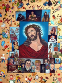 Œuvre contemporaine nommée « CRISTO RE DELLA STORIA », Réalisée par BADRIANO