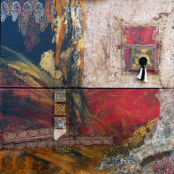 Œuvre contemporaine nommée « La porte des secrets », Réalisée par ISABELLE CAMPAGNAC