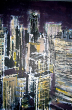 Œuvre contemporaine nommée « Purple rain in NYC », Réalisée par CHRISTIAN MENARD