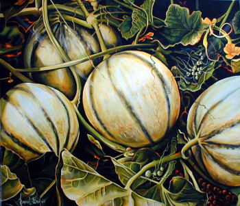 Œuvre contemporaine nommée « Les melons », Réalisée par BANGIL BOULAIN