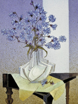 Œuvre contemporaine nommée « Bouquet de chicorée sauvage », Réalisée par JEAN CLAUDE MAUREL