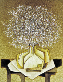 Œuvre contemporaine nommée « Bouquet de gypsophile », Réalisée par JEAN CLAUDE MAUREL