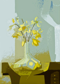 Œuvre contemporaine nommée « Bouquet de narcisses », Réalisée par JEAN CLAUDE MAUREL