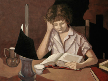 Œuvre contemporaine nommée « La lecture », Réalisée par JEAN CLAUDE MAUREL