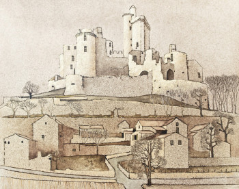 Œuvre contemporaine nommée « Château de Bonaguil », Réalisée par JEAN CLAUDE MAUREL