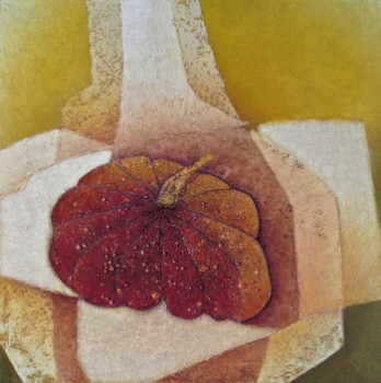 Œuvre contemporaine nommée « Le potiron rouge », Réalisée par JEAN CLAUDE MAUREL