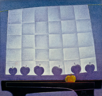 Œuvre contemporaine nommée « Variation sur une pomme », Réalisée par JEAN CLAUDE MAUREL