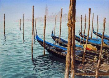 Œuvre contemporaine nommée « Brume à Venise », Réalisée par JEAN CHOUET