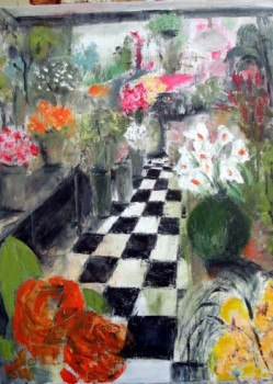 Œuvre contemporaine nommée « Chez le fleuriste », Réalisée par GUILLOU