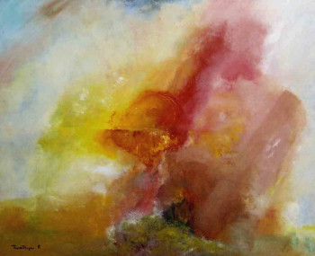 Œuvre contemporaine nommée « Vapeurs colorées », Réalisée par TCHARTILOGLOU FRANCOISE