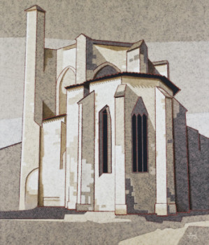 Œuvre contemporaine nommée « Chevet cathédrale de Condom ( Gers ) », Réalisée par JEAN CLAUDE MAUREL