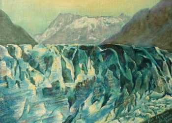 Œuvre contemporaine nommée « séracs de la Mer de Glace », Réalisée par DARNAL