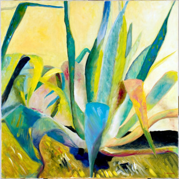 Œuvre contemporaine nommée « Agaves jaunes / Yellow agave », Réalisée par FREDERIQUEK