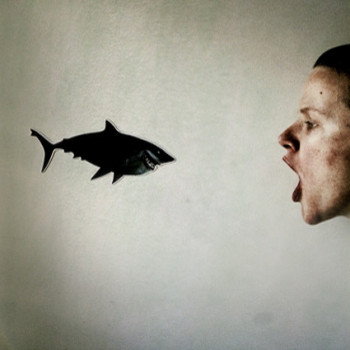Œuvre contemporaine nommée « Haiku du requin », Réalisée par SARAH LOUETTE