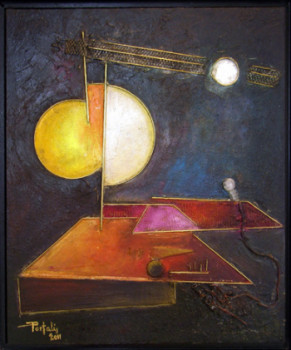 Œuvre contemporaine nommée « son et lumière », Réalisée par JANPOL PORTALIS