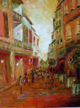Œuvre contemporaine nommée « Rue  piétone », Réalisée par JEAN-PIERRE BARCELO